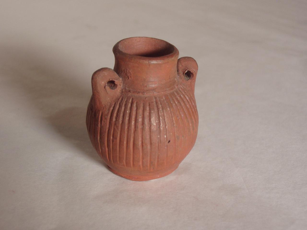 Recipiente in miniatura, motivi decorativi geometrici (recipiente) - produzione Inca (secc. XVI/ XVIII)