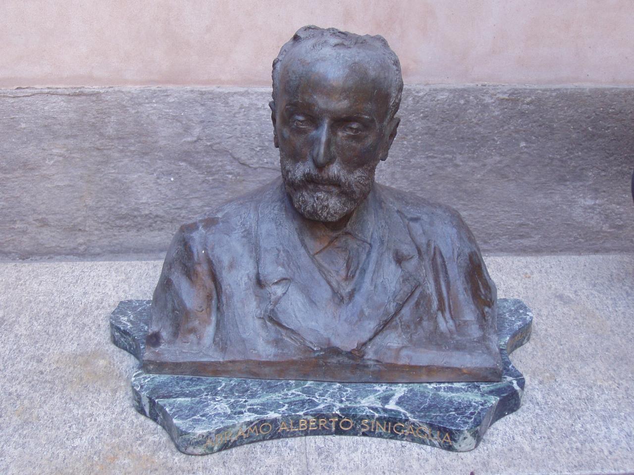 Busto di Abramo Alberto Sinigaglia, busto di Abramo Alberto Sinigaglia (busto) di Bistolfi, Leonardo (inizio sec. XX)