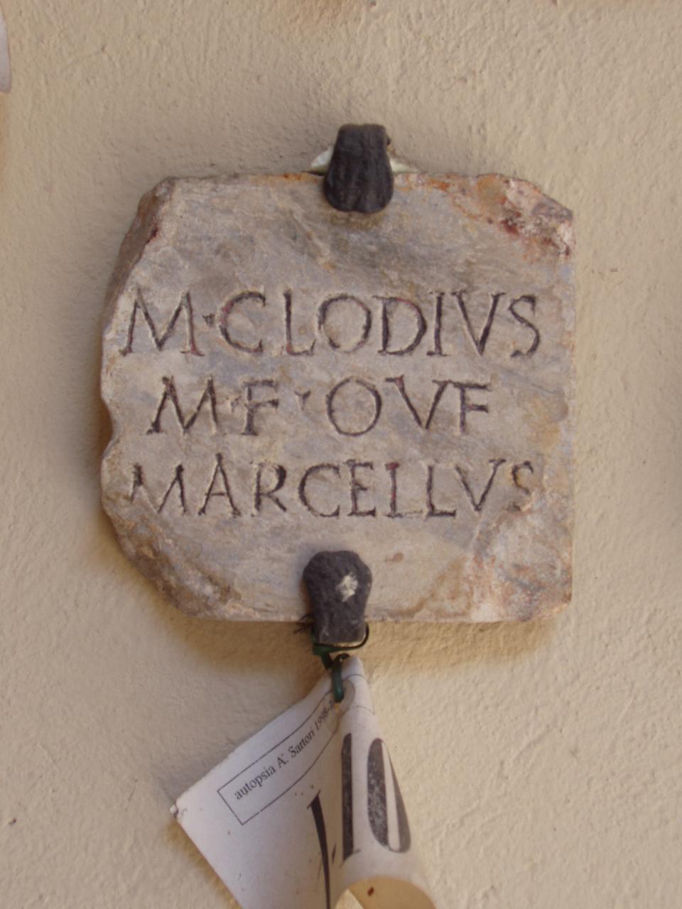 Lastrina funeraria (lastra) - n.d. (sec. I)