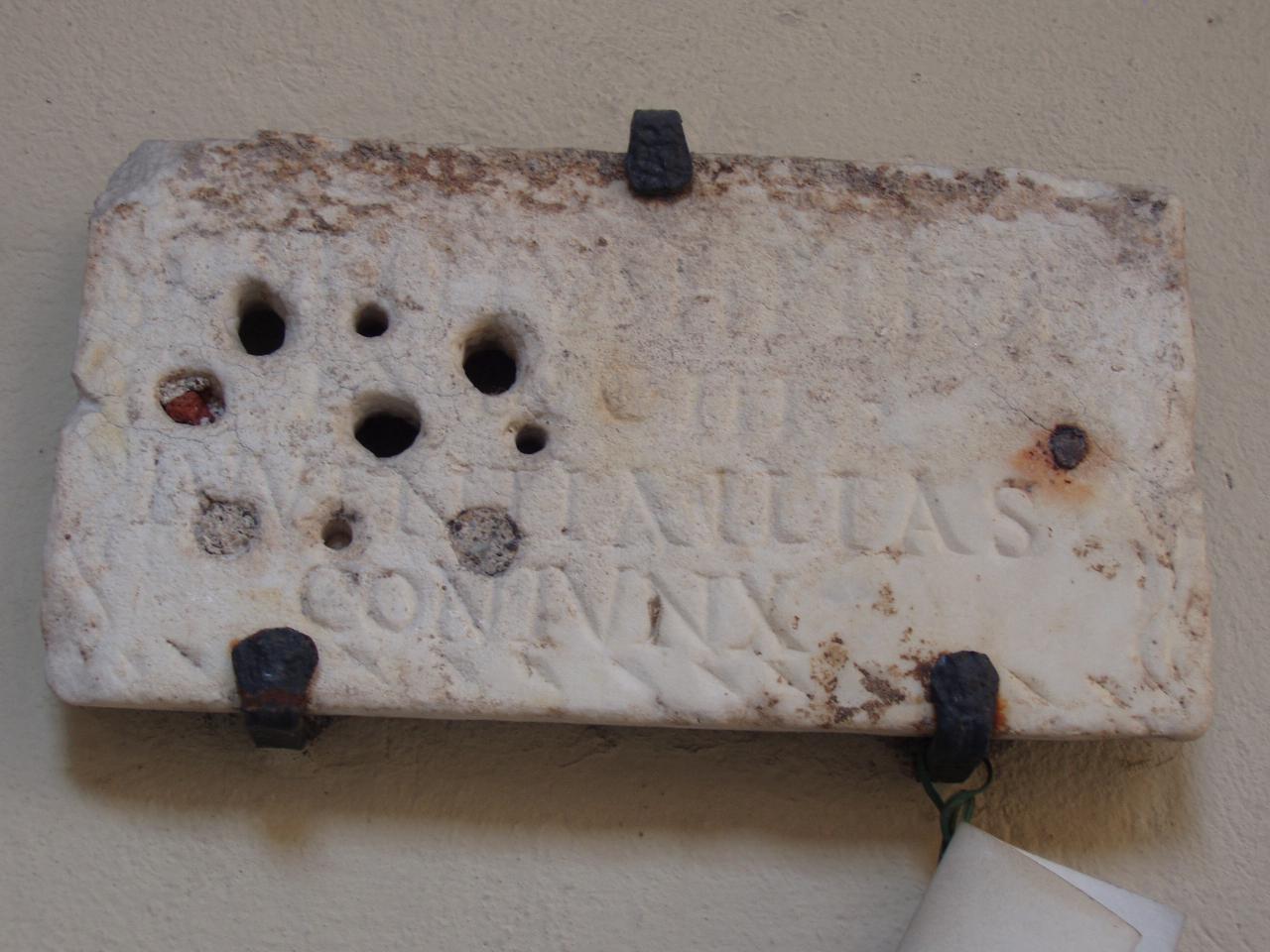Lastrina funeraria (lastra) - n.d. (seconda metà sec. I)