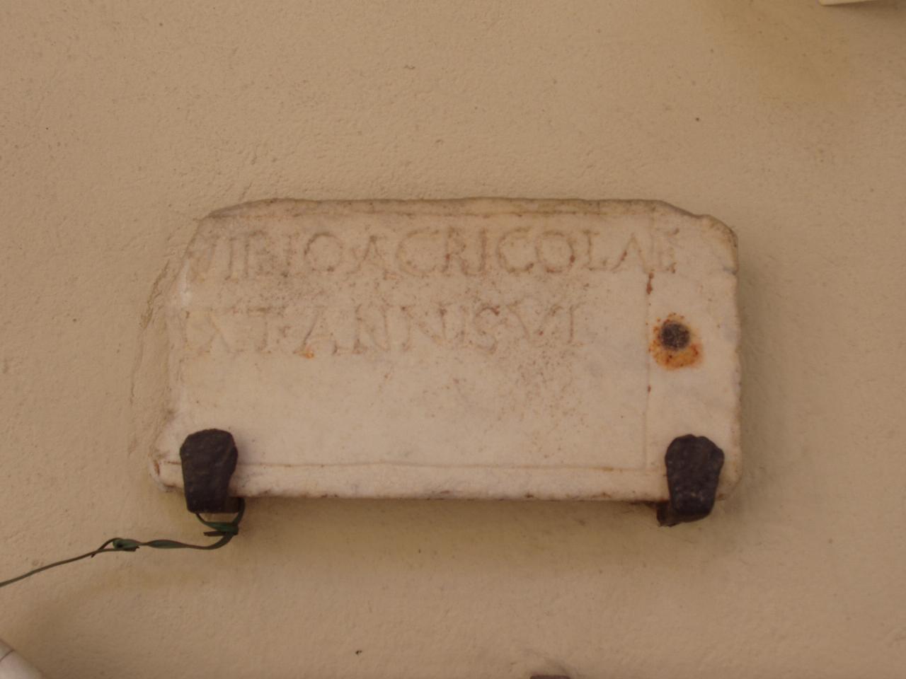 Lastrina funeraria (lastra) - n.d. (metà sec. I)