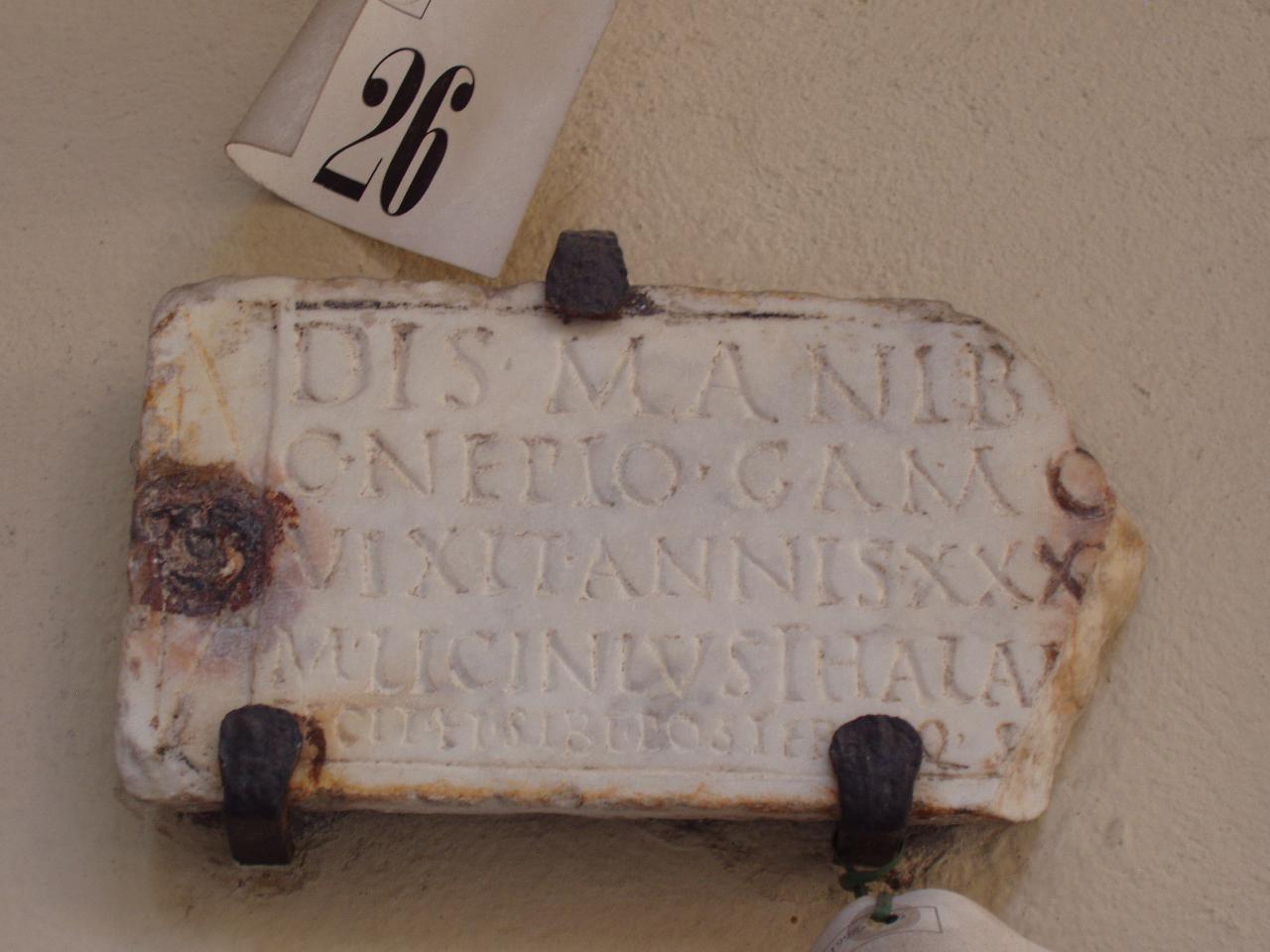 Lastrina funeraria (lastra) - n.d. (sec. II)