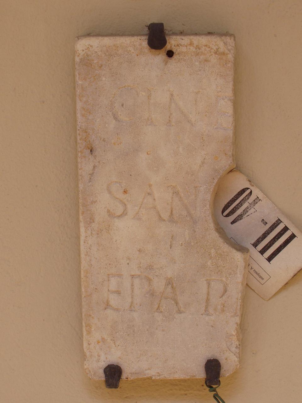 Lastrina funeraria (lastra) - n.d. (sec. I)