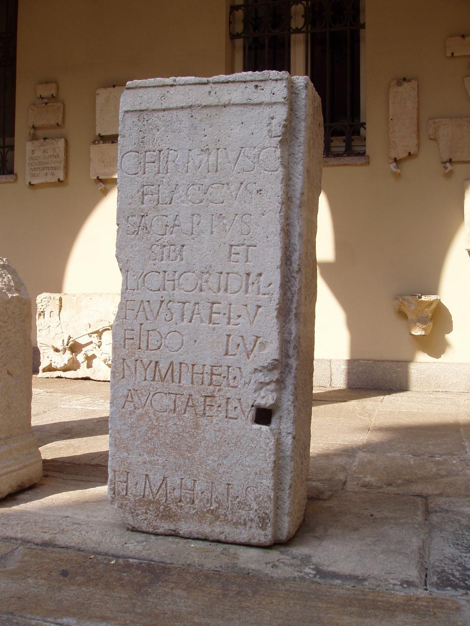 Stele funeraria (stele) - n.d. (prima metà sec. I)