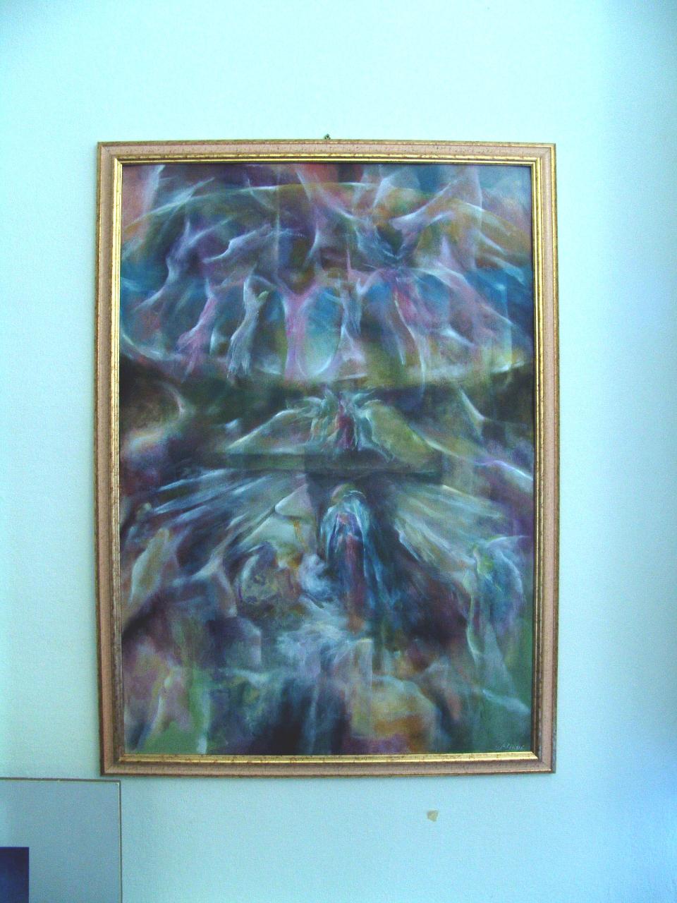 Interpretazione della Natività Mistica di Botticelli, natività mistica (dipinto) di Schiavi, Alberto (secc. XX/ XXI)