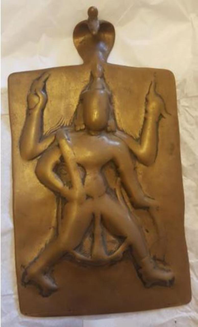 Virabhadra sormontato da naga (placca) - manifattura del Maharashtra (sec. XVIII)