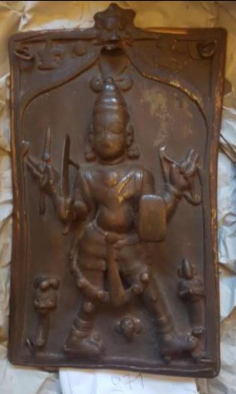 Virabhadra (placca) - manifattura del Karnataka (sec. XVII)