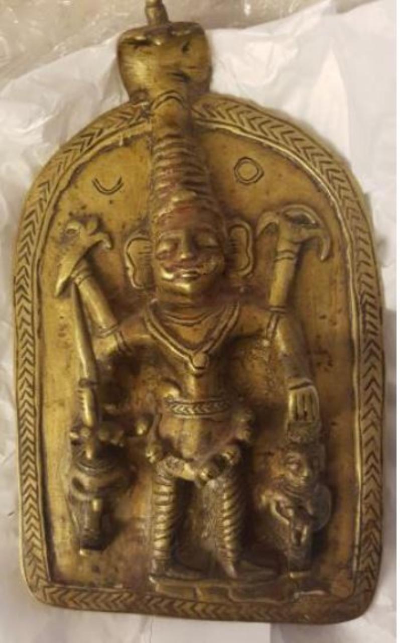 Virabhadra (placca) - manifattura del Maharashtra (sec. XIX)