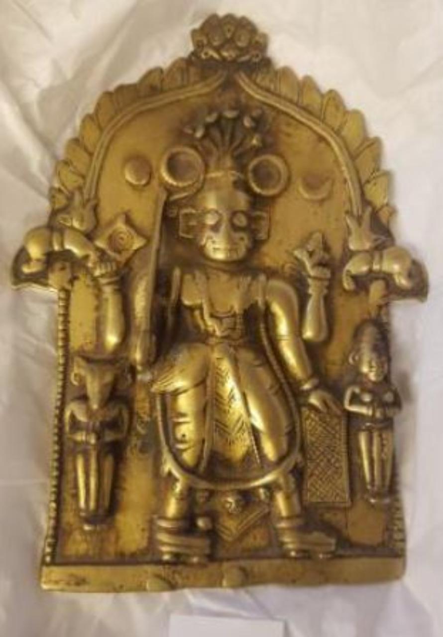 Virabhadra all'interno diuna prabhavali (placca) - manifattura del Karnataka (sec. XVIII)
