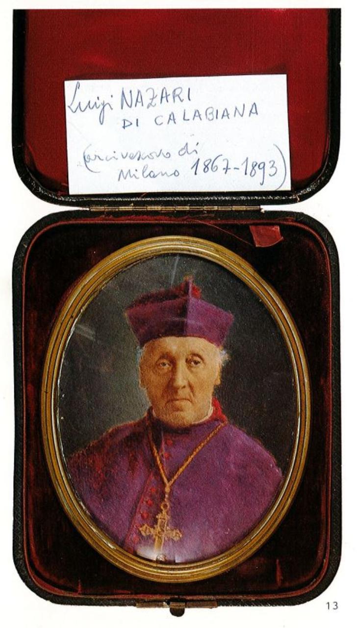 Ritratto di mons. Luigi Nazari di Calabiana, mons. Luigi Nazari di Calabiana (miniatura) - n.d. (n.d.)