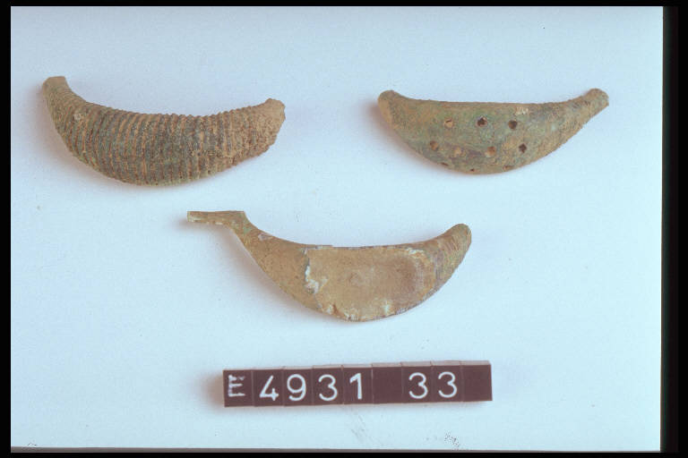 fibula a sanguisuga - cultura di Golasecca (fine/inizio secc. VI/ V a.C.)