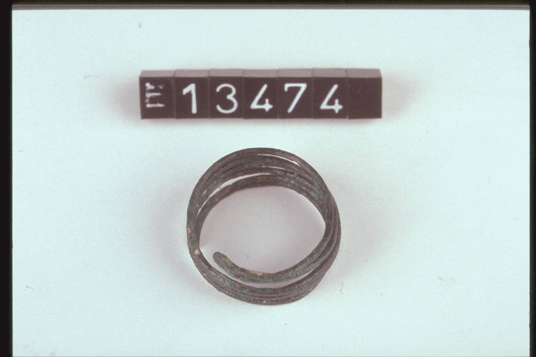 anello a spirale - cultura di Golasecca (fine/inizio secc. VI/ V a.C.)
