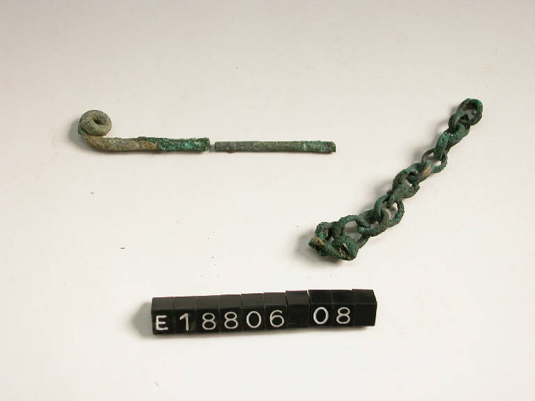 catenella (elemento di), tipo Rebbio (Peroni) - cultura di Golasecca (secc. VI/ V a.C.)