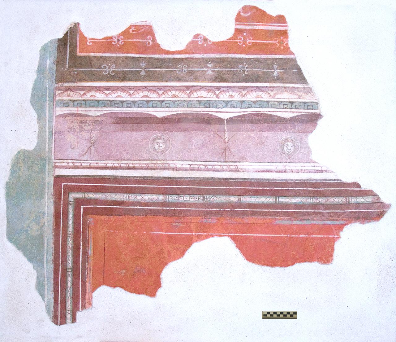 ortostato/ Medusa (affresco) - età protoaugustea (ultimo quarto I a.C.)