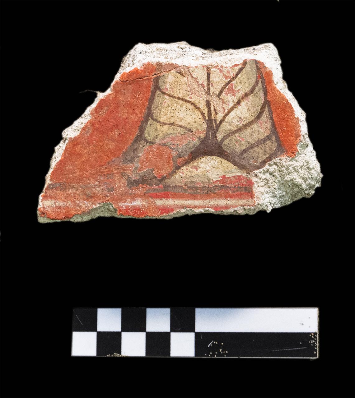 foglia di loto (affresco) - età protoaugustea (ultimo quarto I a.C.)