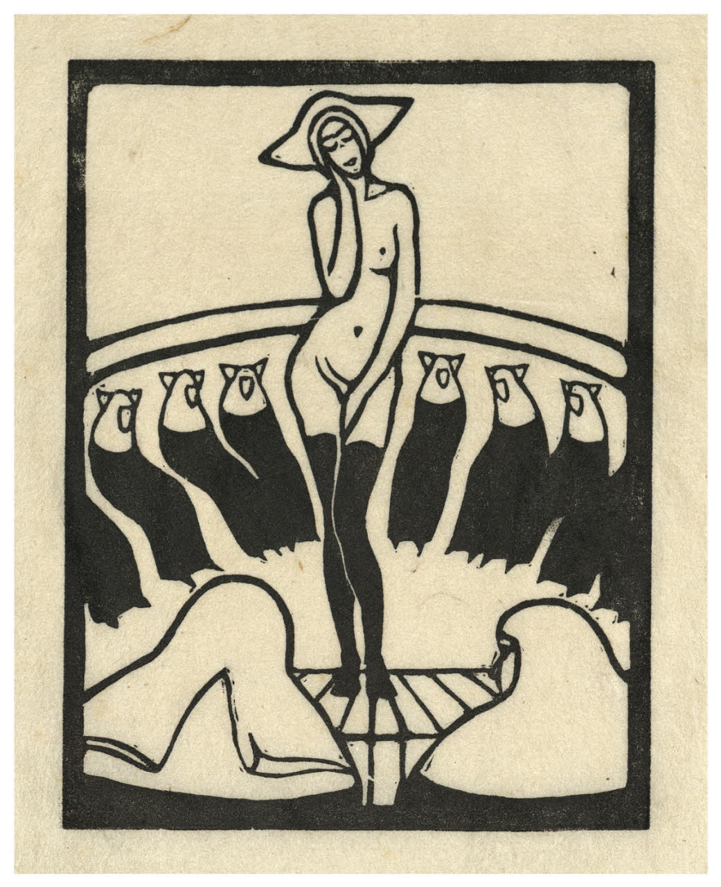 Album n. 1. Due figurine stanti in una strada; Viandante nel paesaggio (disegno) di Canella, Giuseppe (prima metà sec. XIX)
