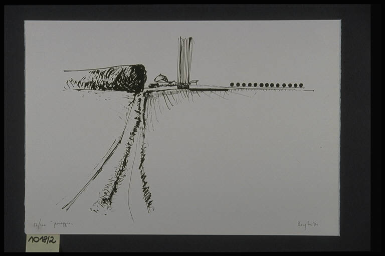 Un morceau d'eloquence, Composizione di forme surreali (dipinto) di Dangelo Sergio (terzo quarto sec. XX)