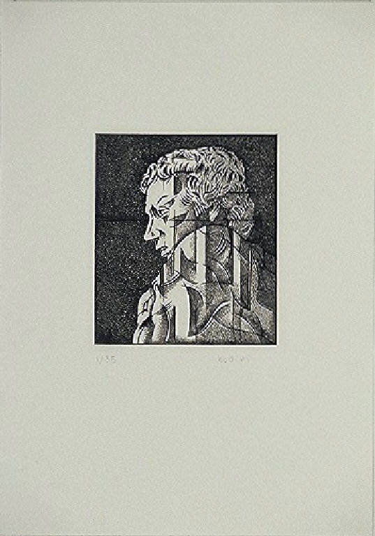 Senza titolo, Composizione (disegno) di Ramous Carlo (terzo quarto sec. XX)