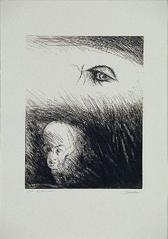 Progetto brocca con viso, Brocca con viso (disegno) di Borio Fernanda (metà sec. XX)