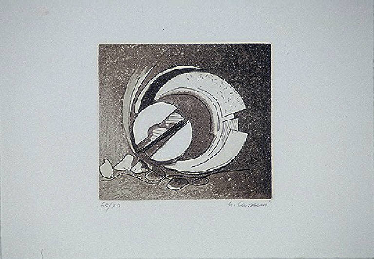 Progetto di due bottiglie con visi, Bottiglie (disegno) di Borio Fernanda (metà sec. XX)