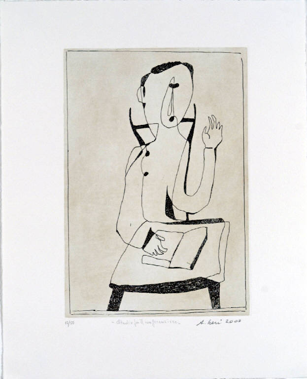 Progetto di forme di brocche a figure, Brocche (disegno) di Borio Fernanda (metà sec. XX)