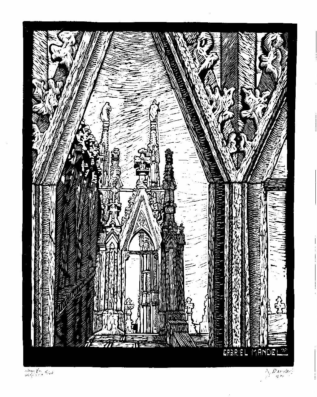 Lecco e il M. S. Martino (disegno) di Ghisi, Camillo (fine sec. XIX)