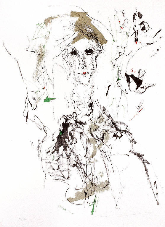 Volto giardino, Volto di donna (piatto circolare) di Treccani Ernesto (sec. XX)