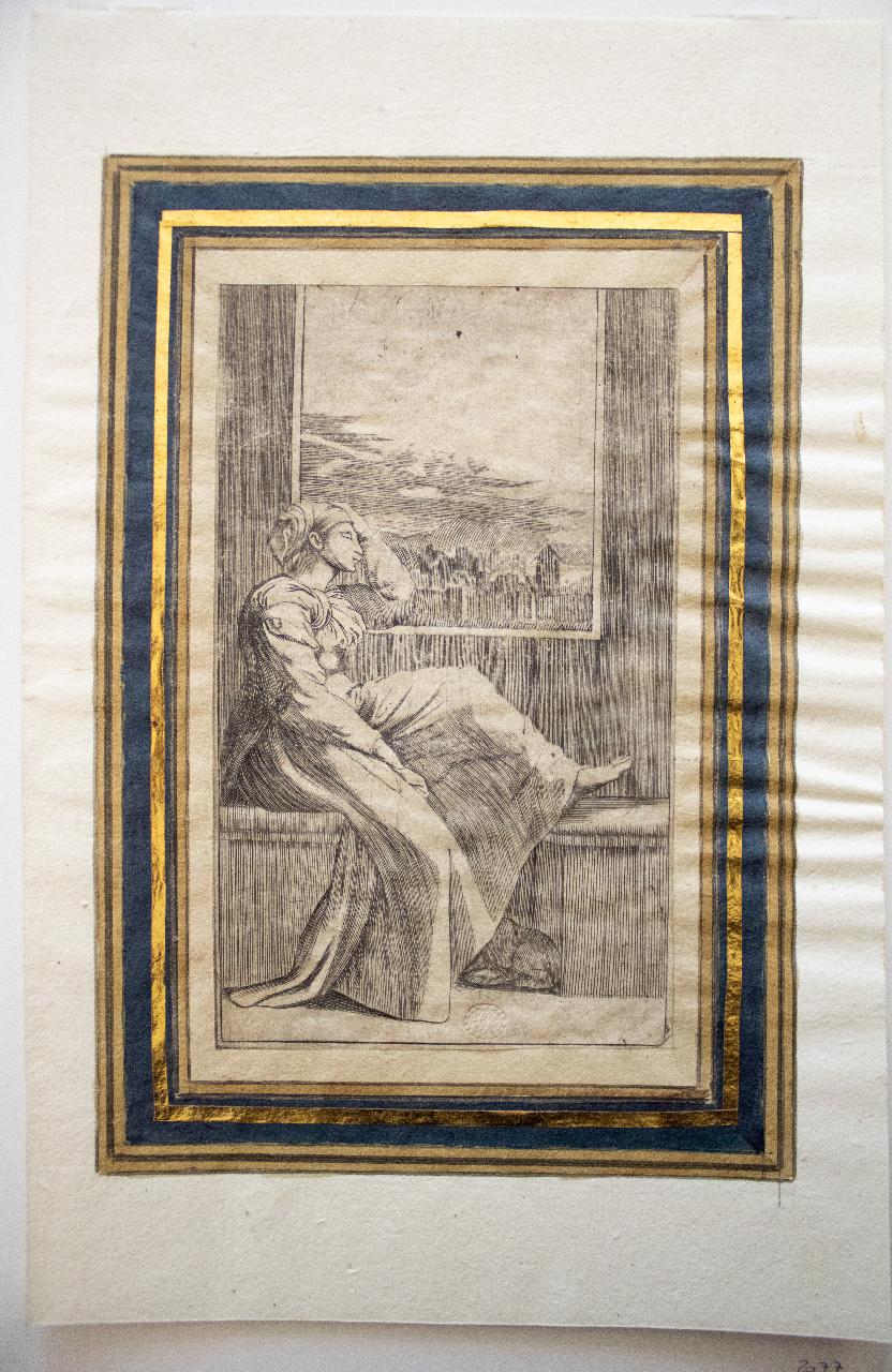 Studio accademico di testa virile, Studio accademico di testa virile (disegno) - ambito romano (sec. XVIII)