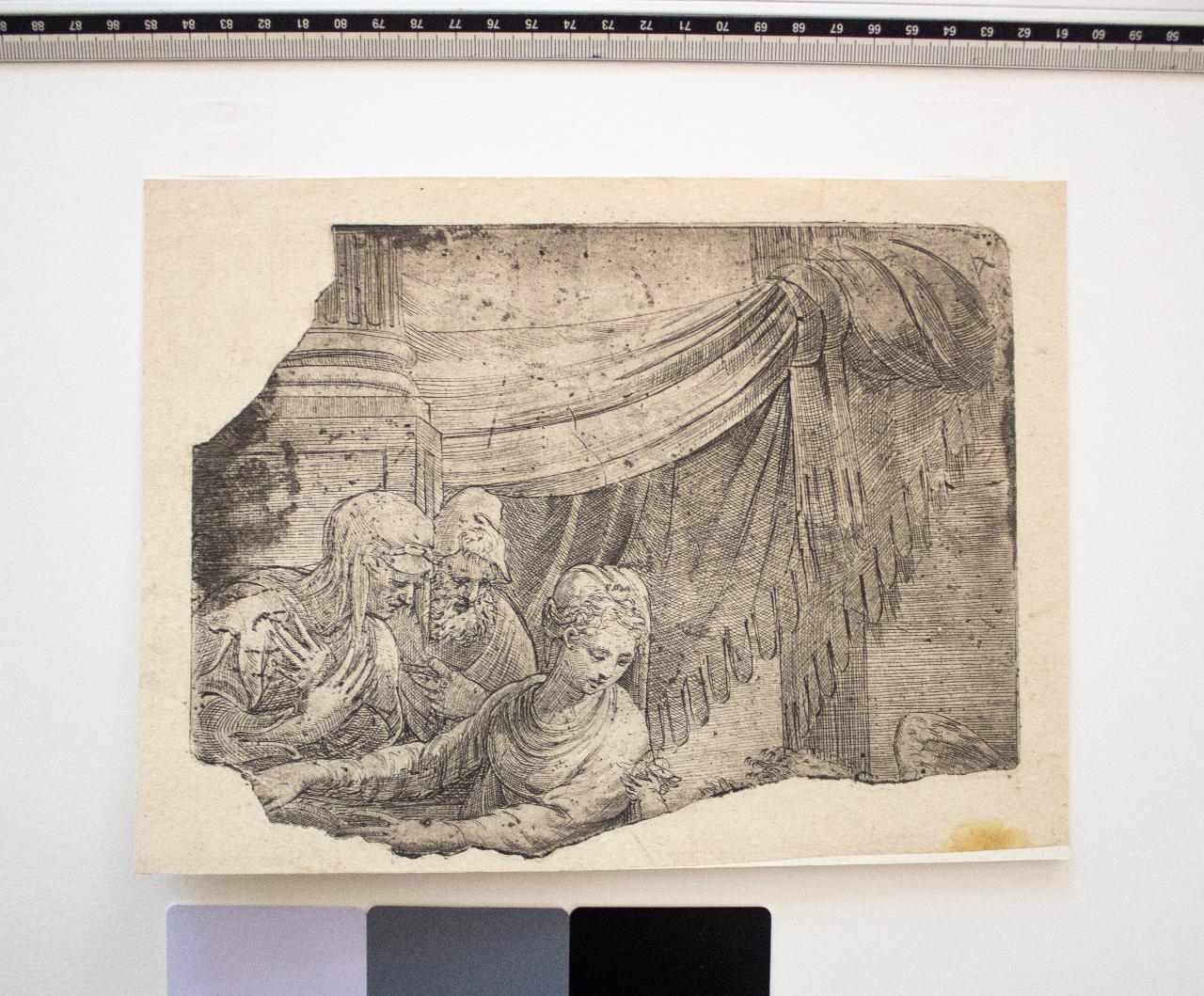 Adorazione dei Magi, Adorazione dei Magi (disegno) di Farinati, Paolo (bottega) (sec. XVI)