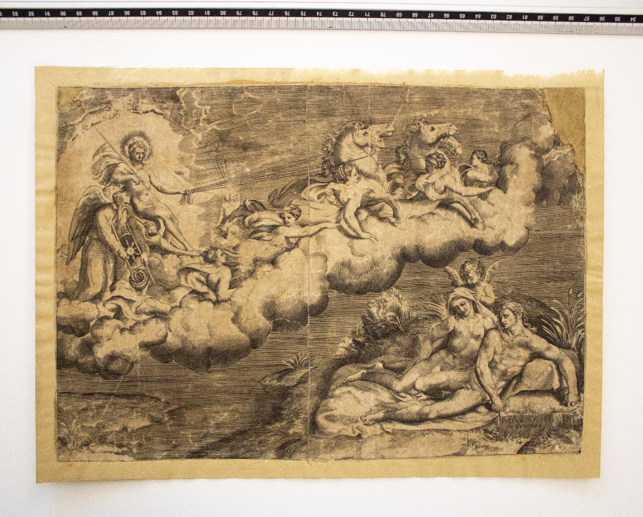 Donna che accoglie un fanciullo, Donna che accoglie un fanciullo (disegno) - ambito italiano (sec. XIX)