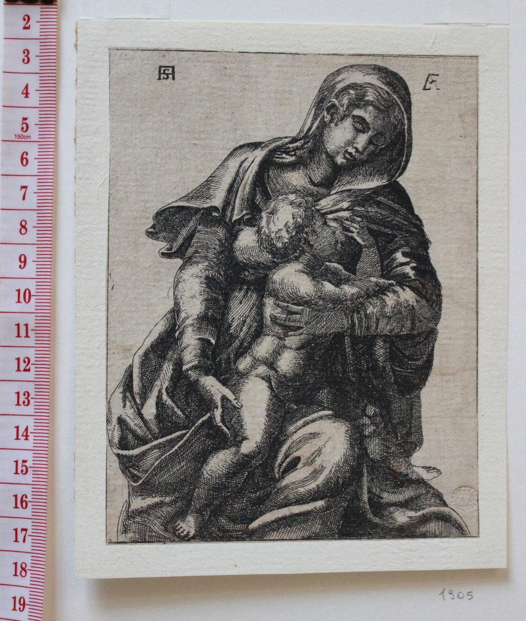 La Carità, Allegoria della Carità (disegno) - ambito italiano (sec. XVII)