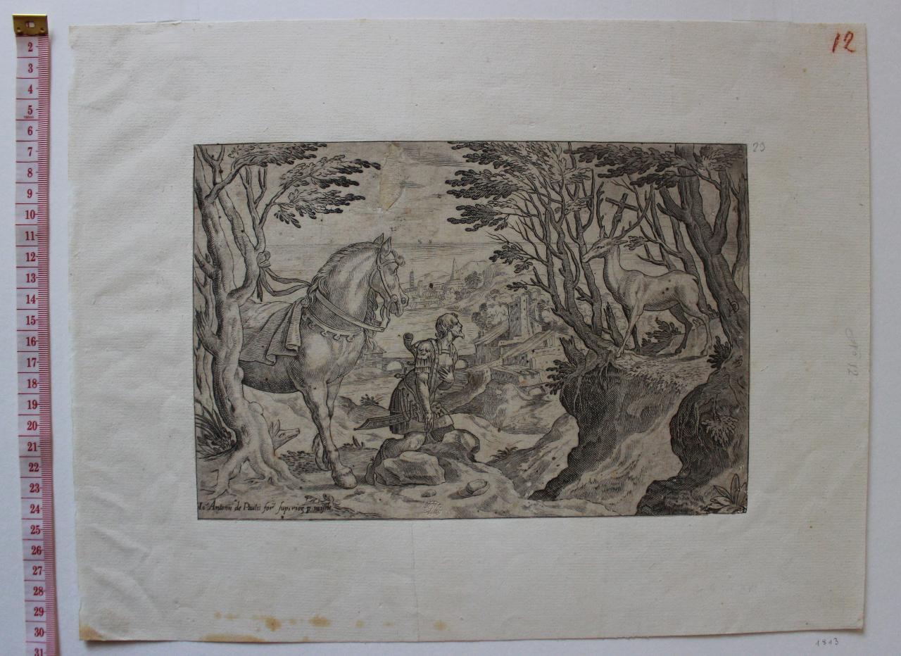 San Prospero che libera la città di Reggio, San Prospero che libera la città di Reggio (disegno) di Bella, Stefano Della (copia) - ambito italiano (sec. XVII)
