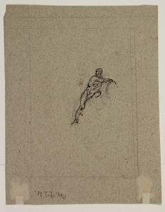 Schizzo di figuretta maschile, Schizzo di figuretta maschile (disegno) di Bison, Giuseppe Bernardino (secc. XVIII/ XIX)